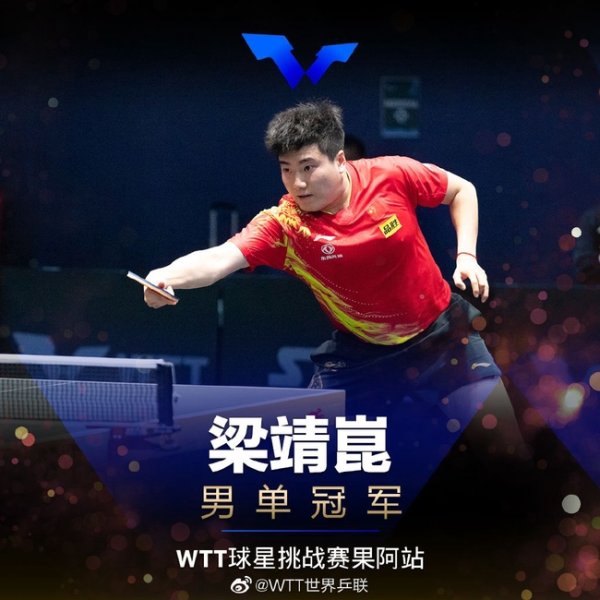 WTT果阿站国乒收获2冠1亚 梁靖崑王艺迪分别登顶