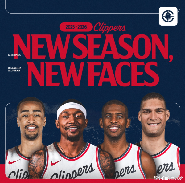 快船4将入前100无比尔: 2K能力值8人80+ 均龄33.2岁创记录  存隐患